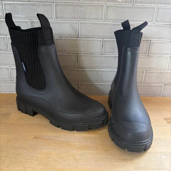 Black ankle boots | Goulashes | rain Boots | grunge emo goth - Picture 7 of 7